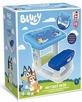 MON PUPITRE BLUEY  Bureau avec compartiment de rangement. 5 feuille...