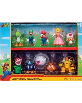 SUPER MARIO PACK DE 10 FIGURINES 6CM  6 cm. JAK418384 JAKKS Âge Min...