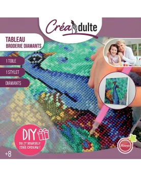 CREADULT TABLEAU BRODERIE DIAMANTS  1 toile, 1 stylet et des diaman...