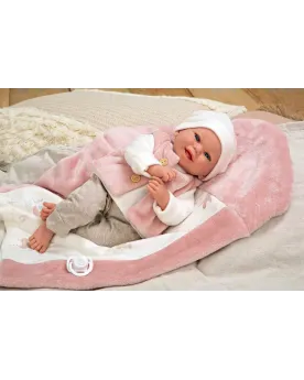 ELEGANCE BEBE COLIN 40CM COUVERTURE ROSE  40 cm. Très réaliste. Cor...