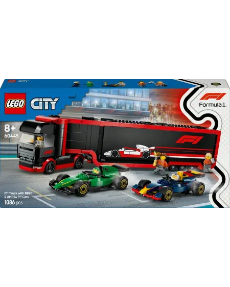 CAMION DE F1 AVEC F1 RB20 ET AMR24   LEG60445 LEGO Âge Minimum: 8A ...