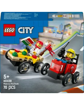 CAMION DE PIZZA CONTRE CAMION DE POMPIER   LEG60458 LEGO Âge Minimu...