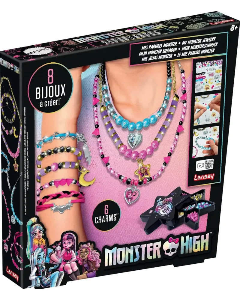 MONSTER HIGH 8 BIJOUX A CREER  8 bijoux à créer. LAN20533 LANSAY Âg...