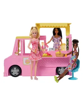 BARBIE LEMONADE TRUCK 2 en 1: ouvrez le camion pour préparer les bo...